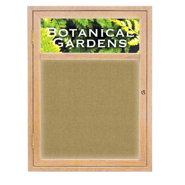 United Visual Products Open Faced Traditional Rounded Corkboard UV639ARC-SATIN-MEDGRY - main